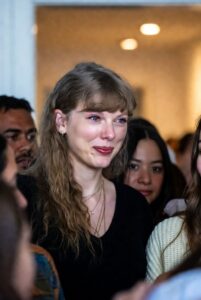 Taylor Swift Visibly Emotional After Meeting with Families...See More