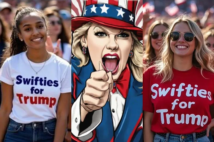 Breaking : Swifties for Trump? Not so fast-Taylor Swift fires back at Donald Trump's AI-generated endorsement see more.....